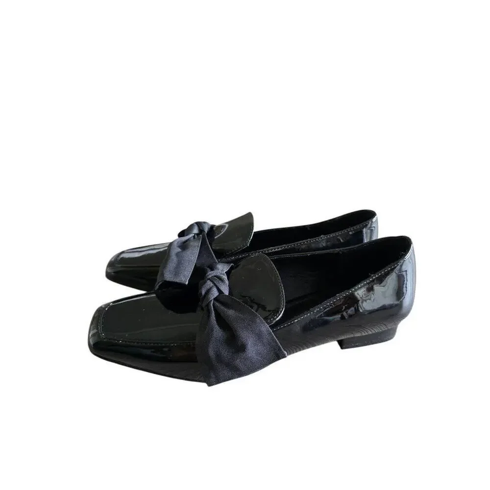 New York Company Loafer Size‎ 8 Black Faux Patent Leather NEW